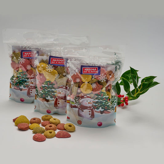 Three Maxima Mix 'n' Munch Christmas Treat Bags